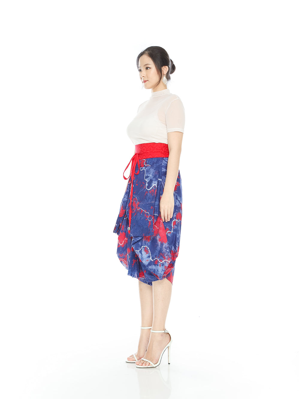 Bottom Bleach Blue Red Cotton