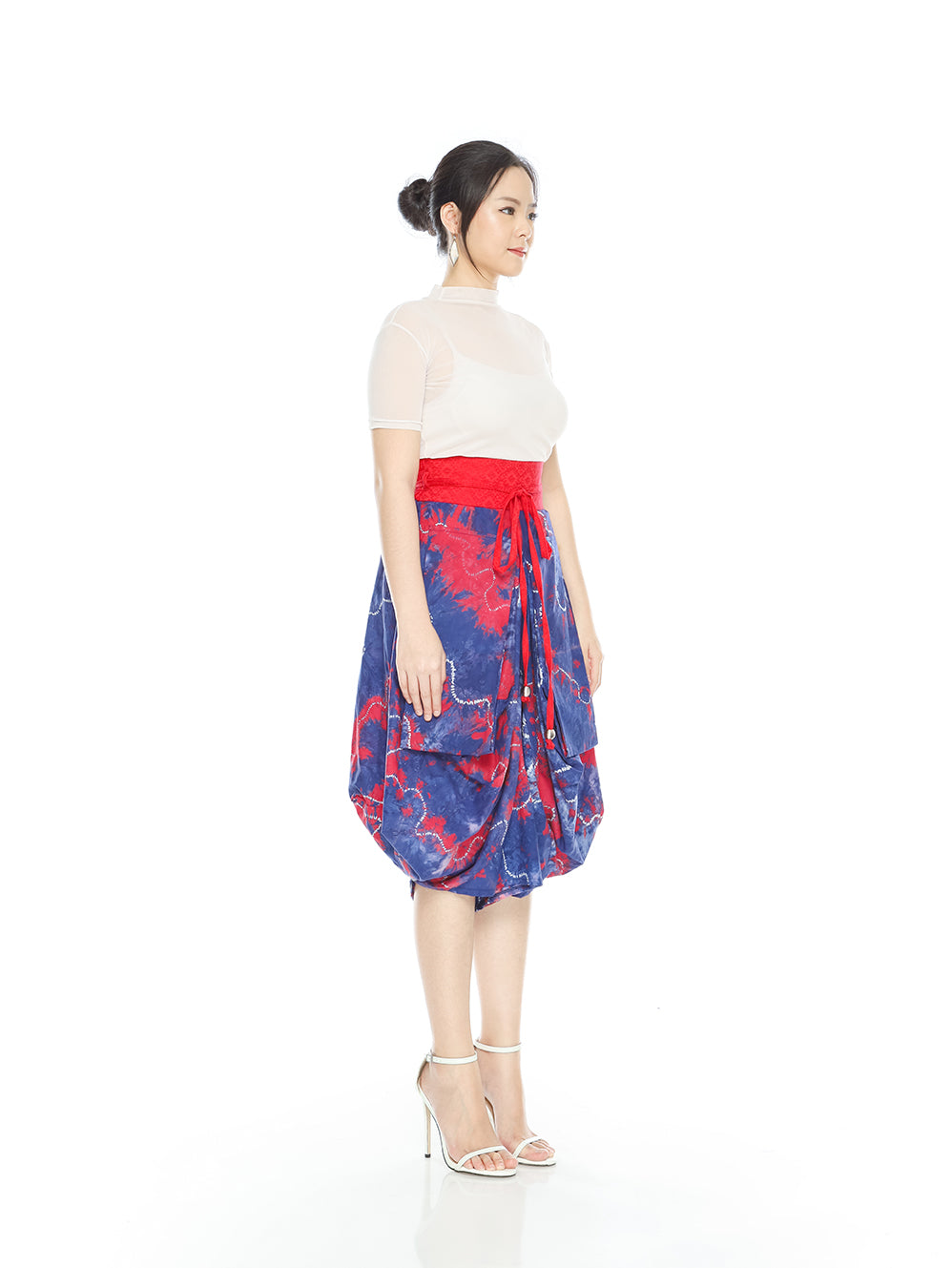 Bottom Bleach Blue Red Cotton