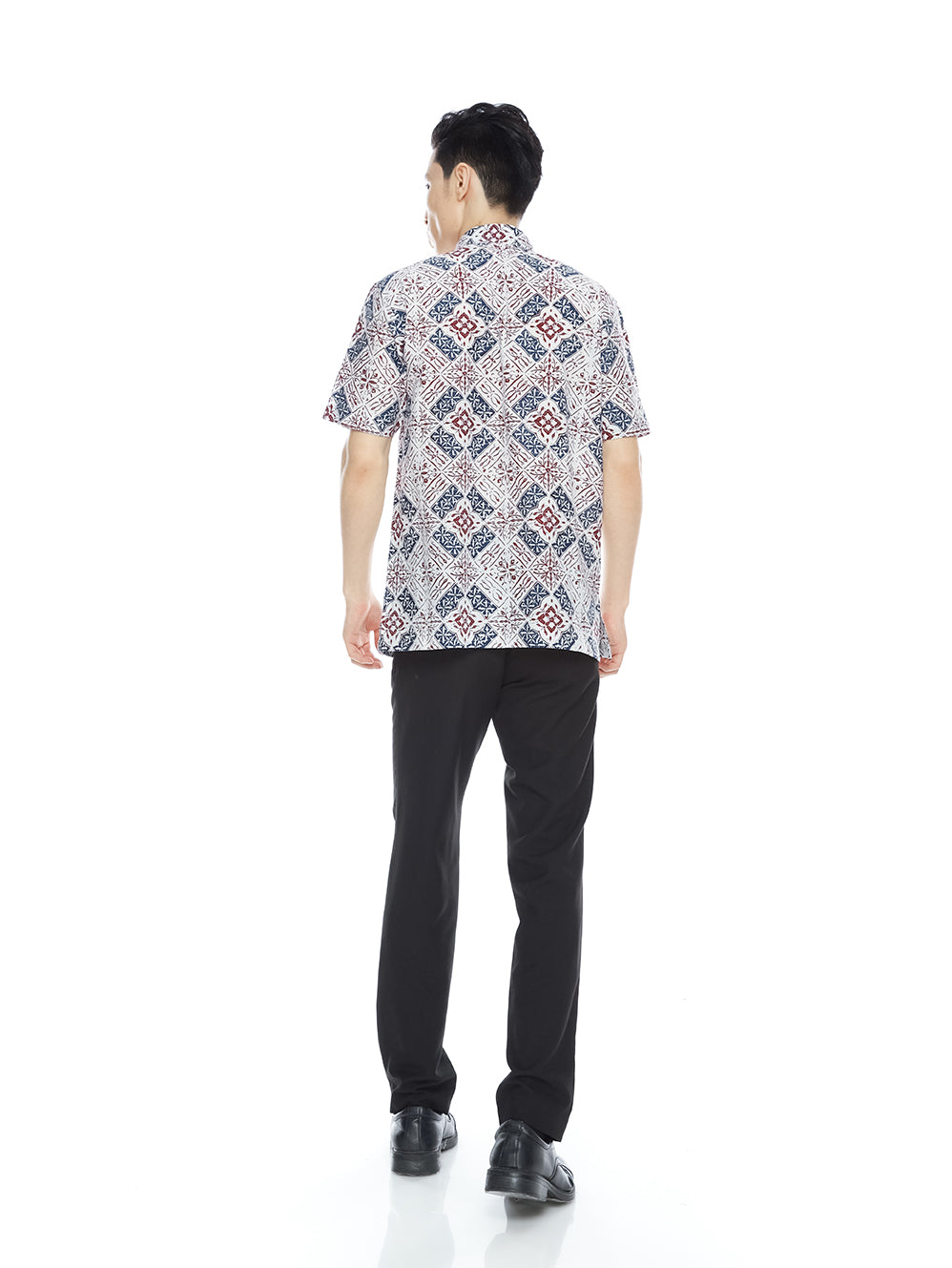 Grey Block Cheongsam Men Shirt