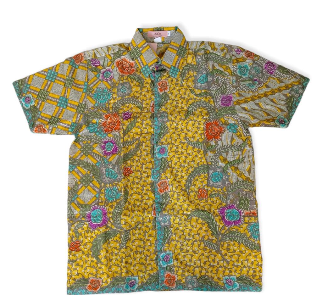 Men Shirt Flower Tumeric