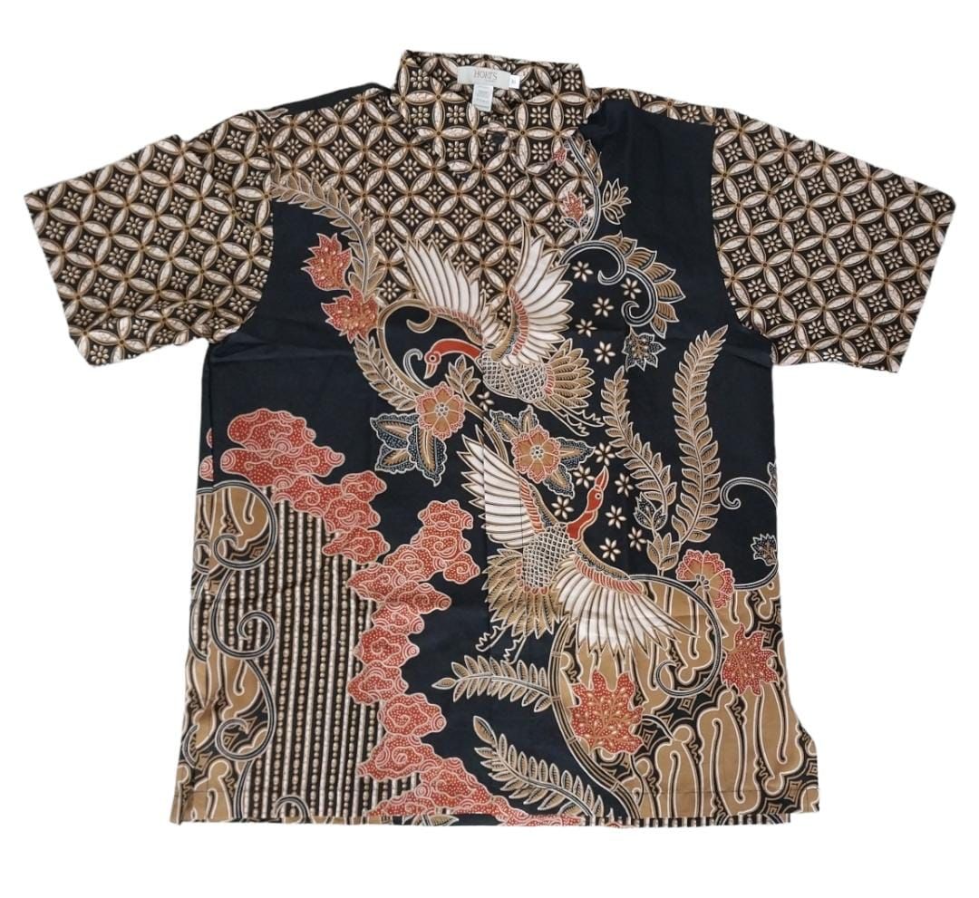 Men Love Bird Black Brown Shirt