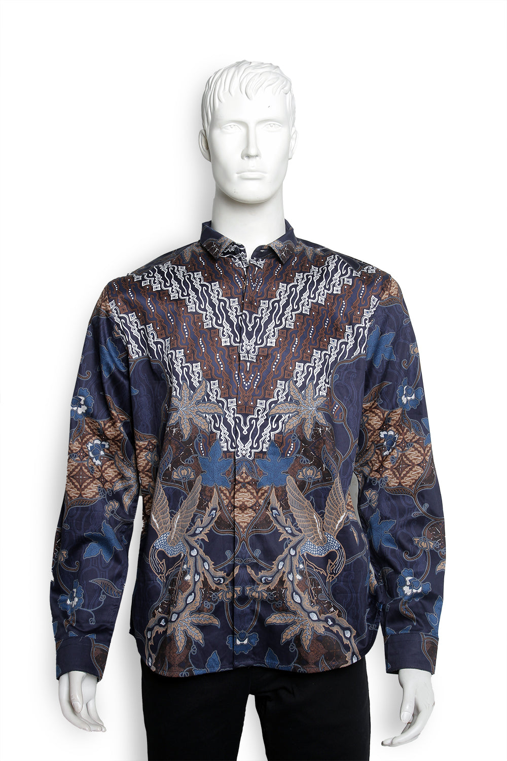 Men Shirt Sayuta Dark Marine Long Sleeve