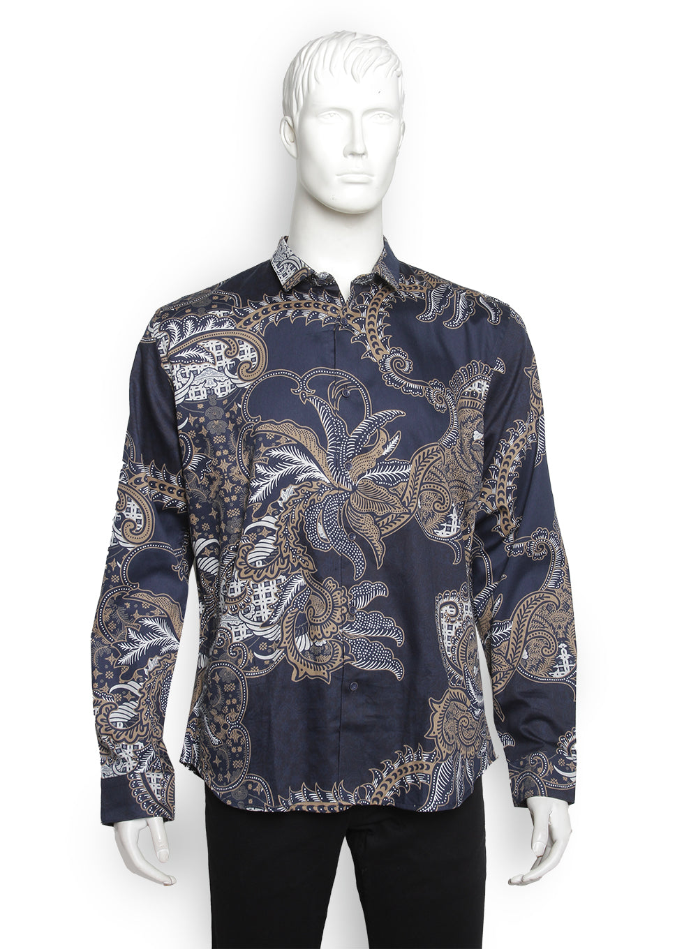 Men Shirt Ditya Dark Blue Long Sleeve