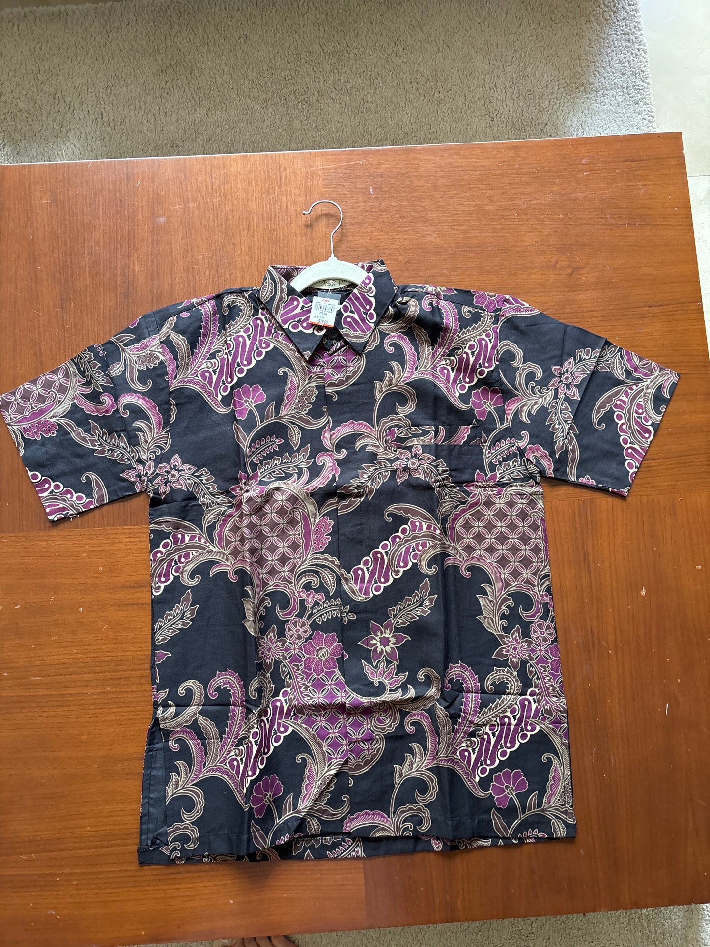 Men’s short sleeve Purple Black
