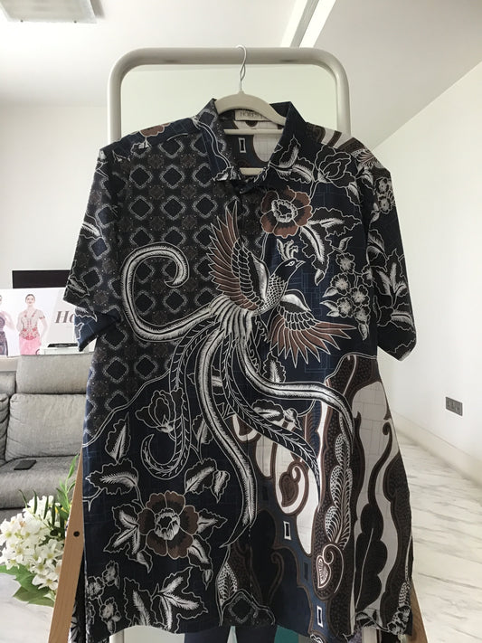 Men Shirt Blue Cendrawasih