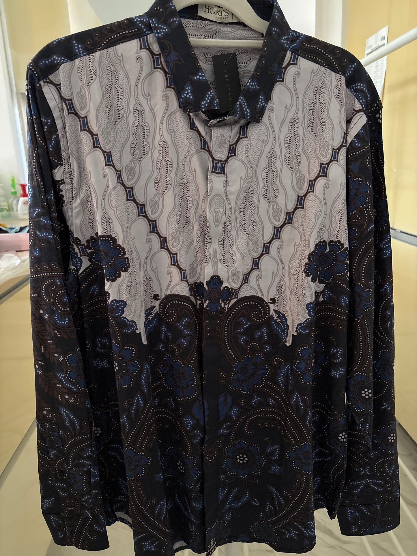 Men’s Long Sleeve Bhatara Krisna Silver Blue