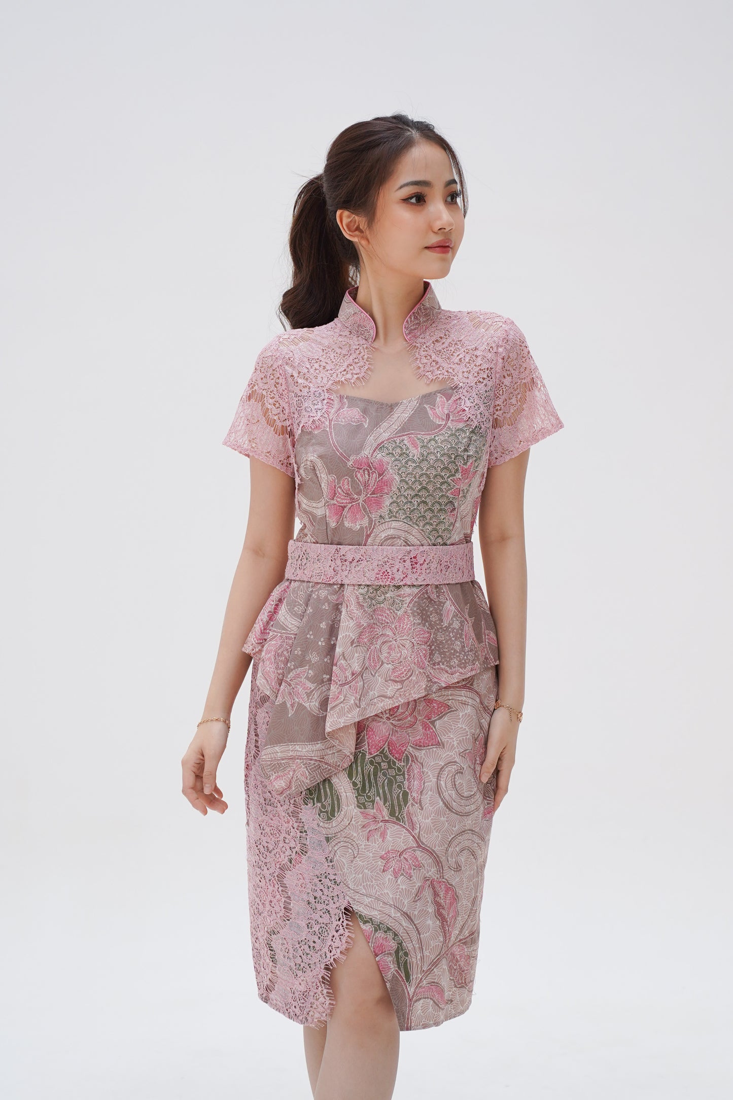 Dress CNY Cheongsam Pink Diao Chan