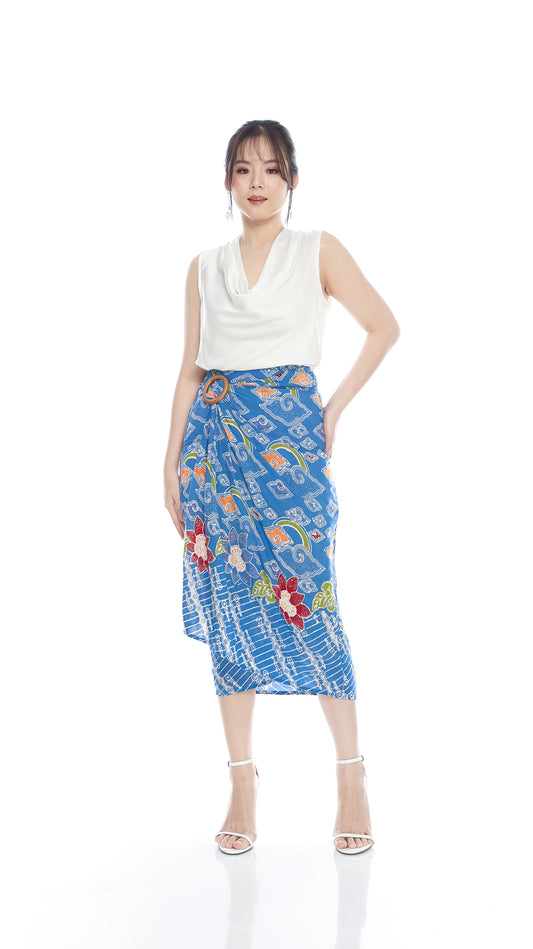 Bottom Biru Mega Mendung Skirt