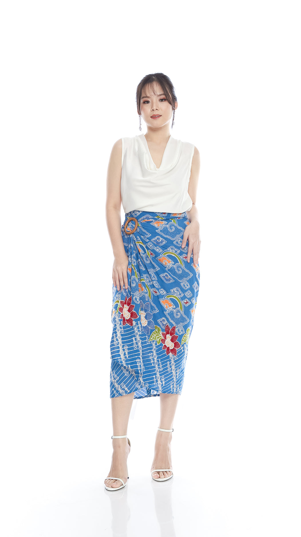 Bottom Biru Mega Mendung Skirt