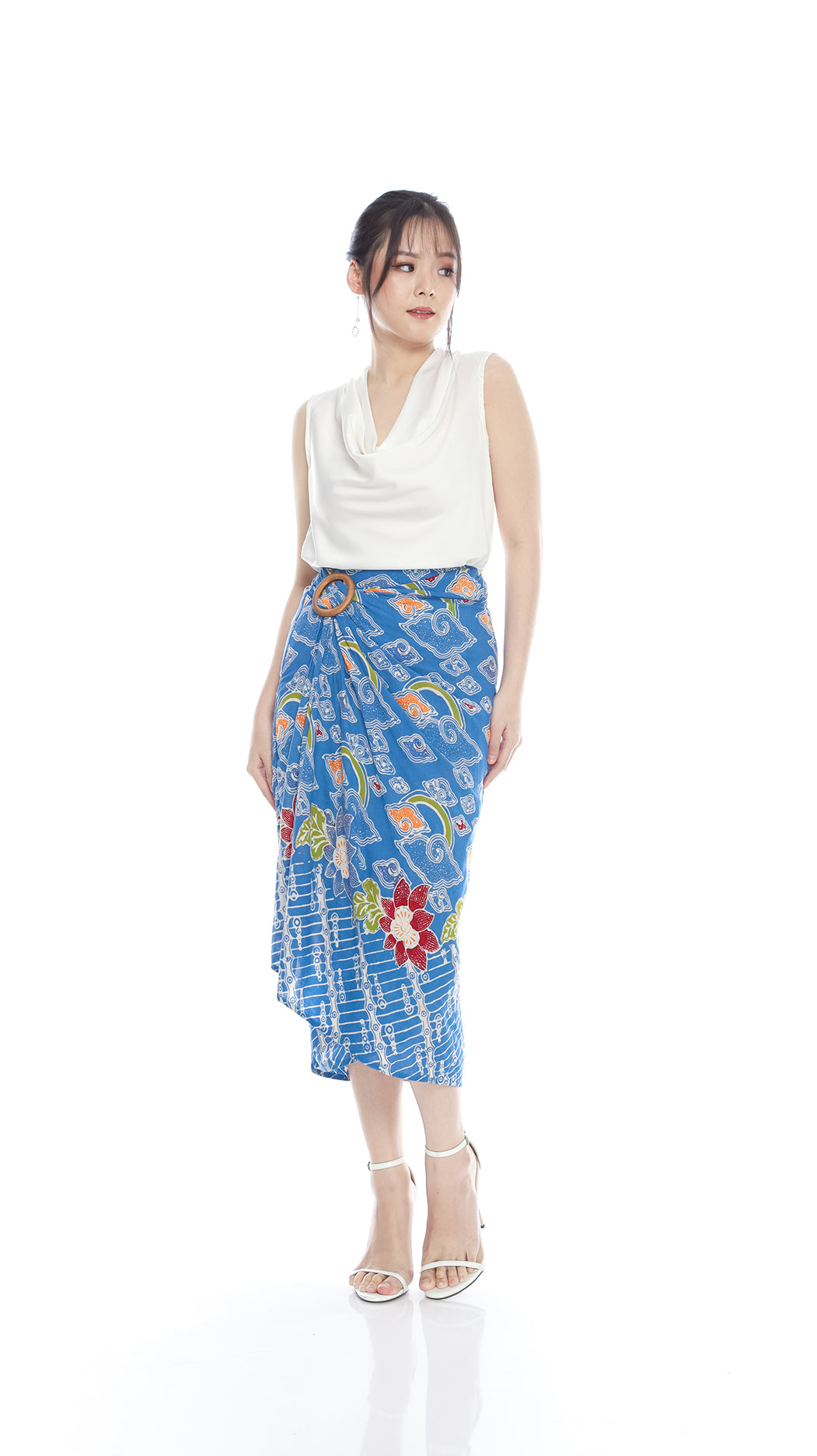 Bottom Biru Mega Mendung Skirt
