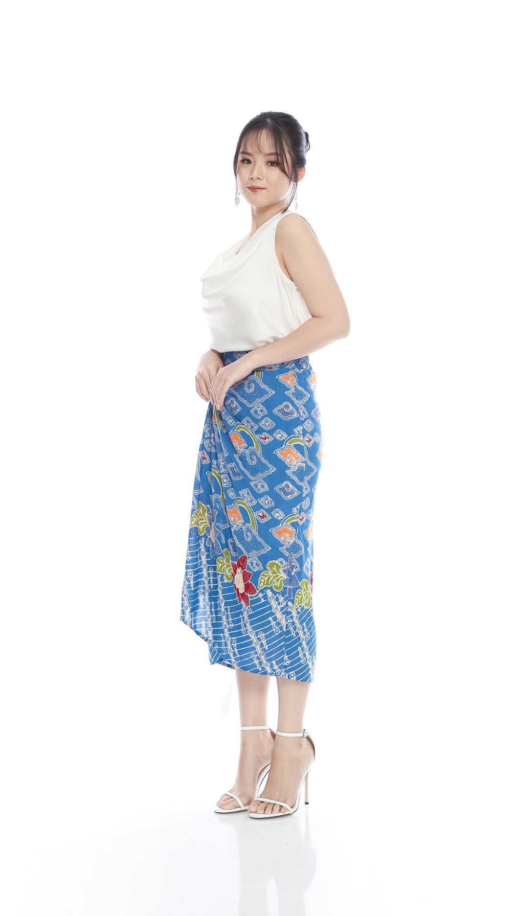Bottom Biru Mega Mendung Skirt