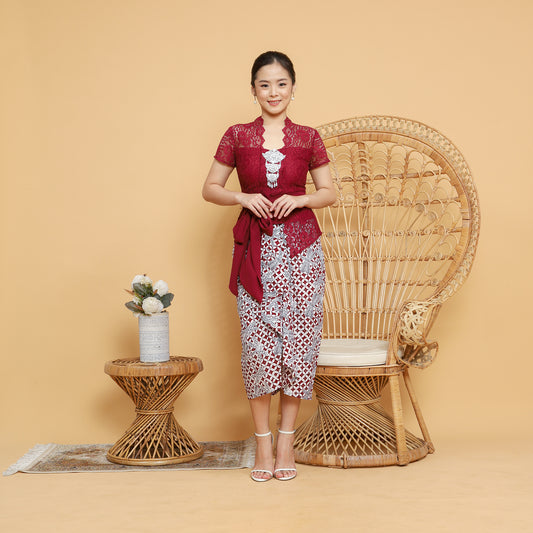 Set Kebaya maroon