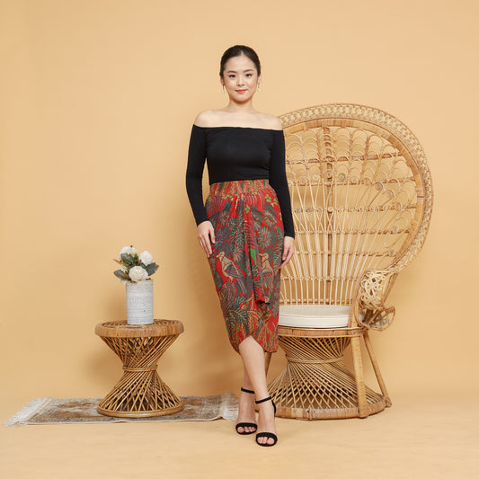 Bottom Red Rangga Rimple Skirt