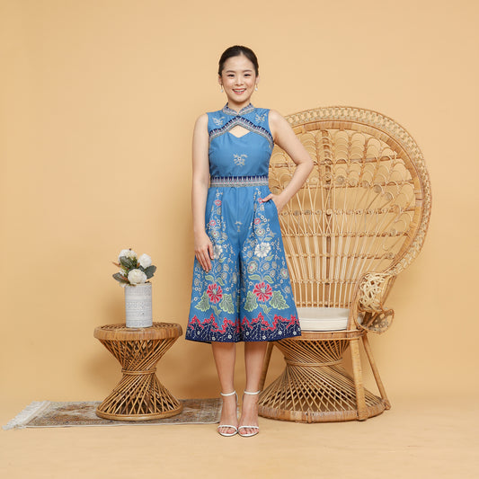 Jumpsuit Cheongsam Blue Mandu