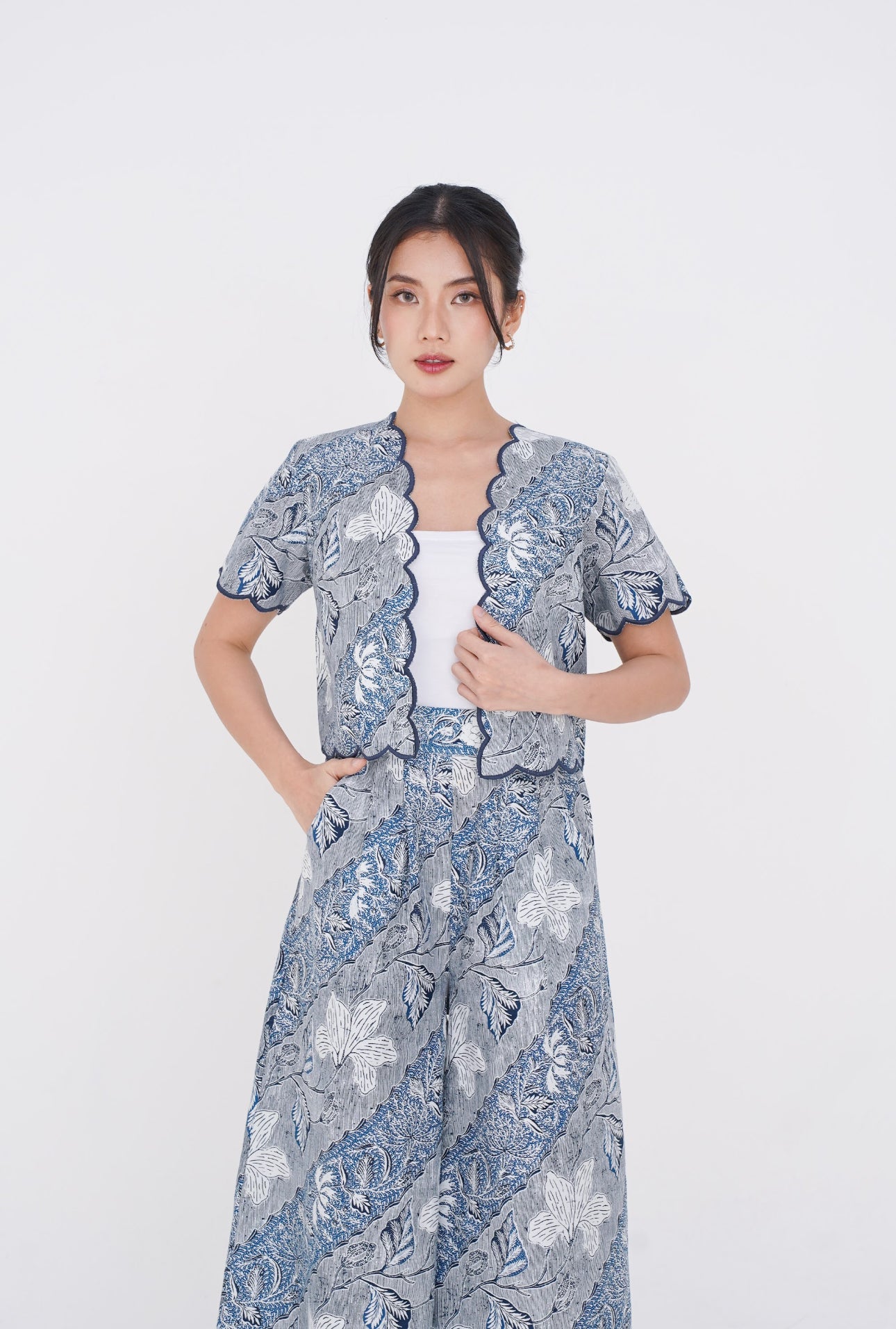 Set Blue Flower Cullote