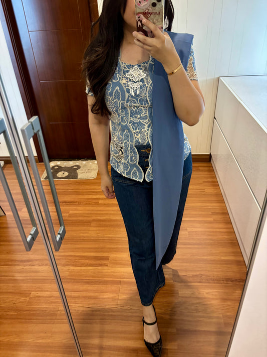 Top Kebaya Royal Blue