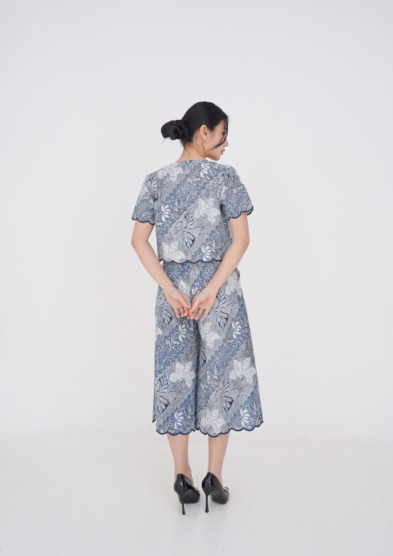Set Blue Flower Cullote
