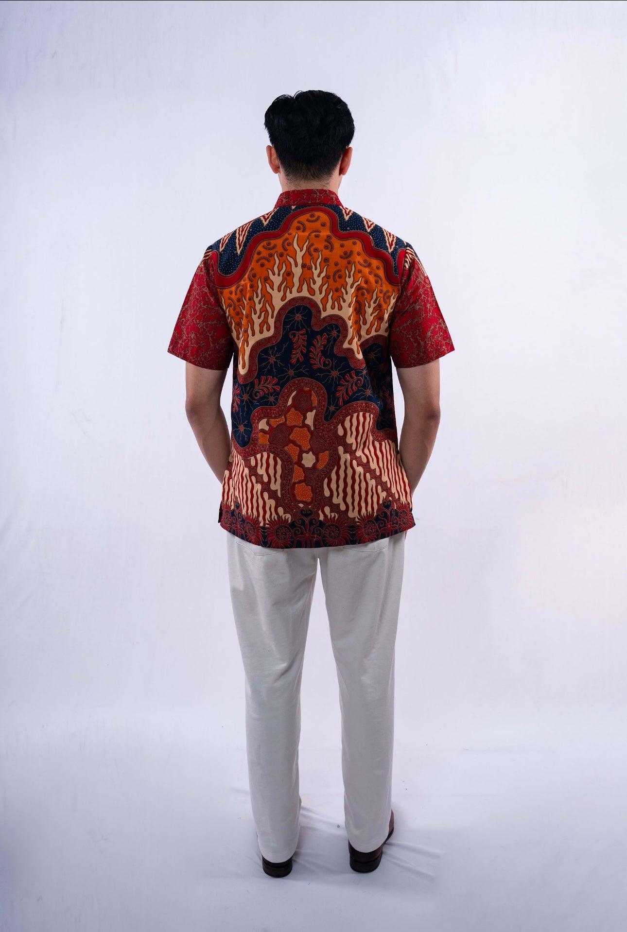 Men Shirt CNY Red Wave