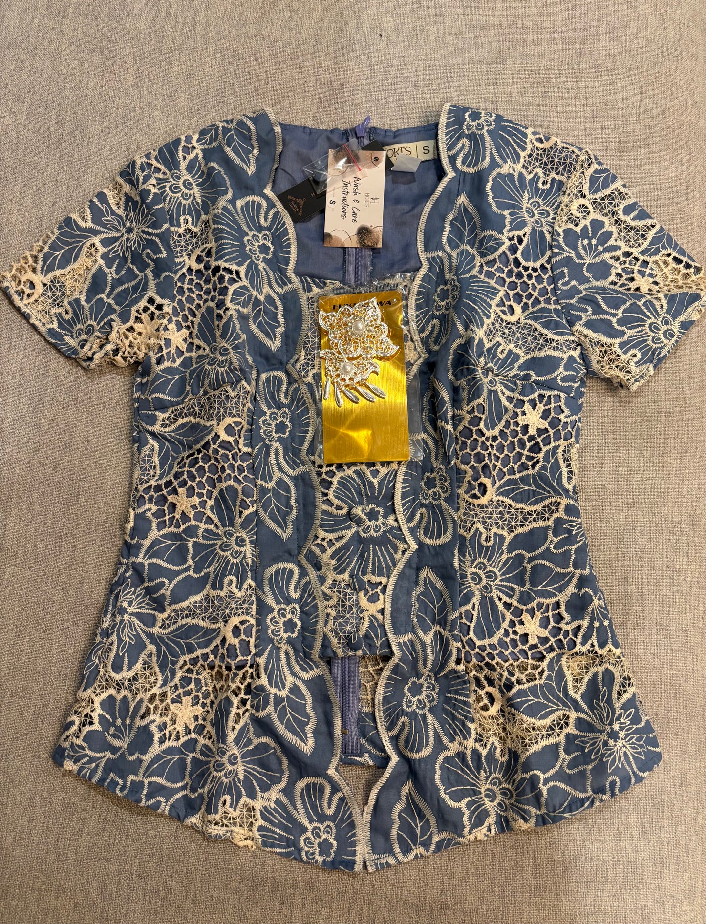 Top Kebaya Royal Blue