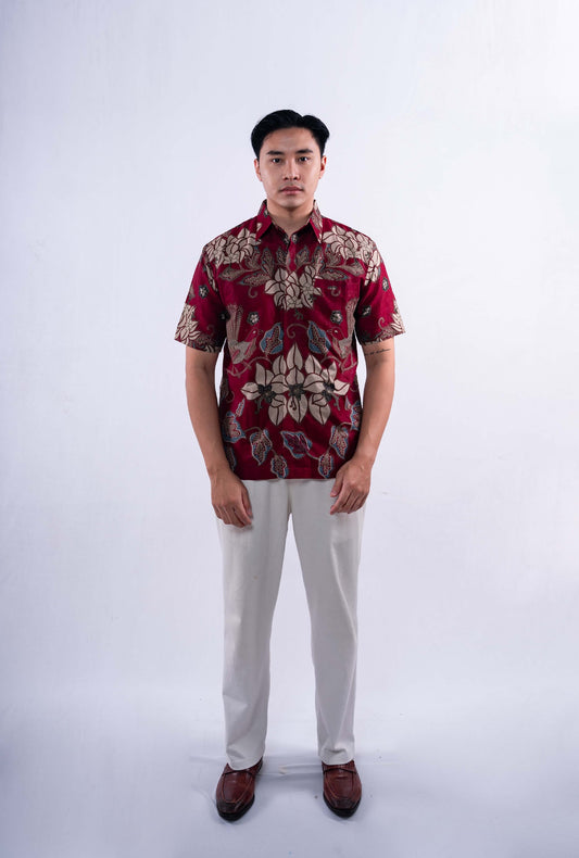 Men Red Jasmine Floral