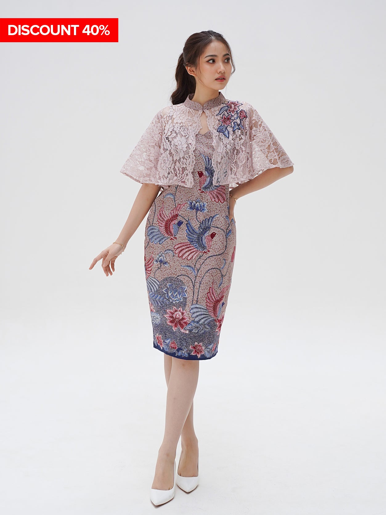 Dress CNY Cheongsam Rope Purple Li Hua