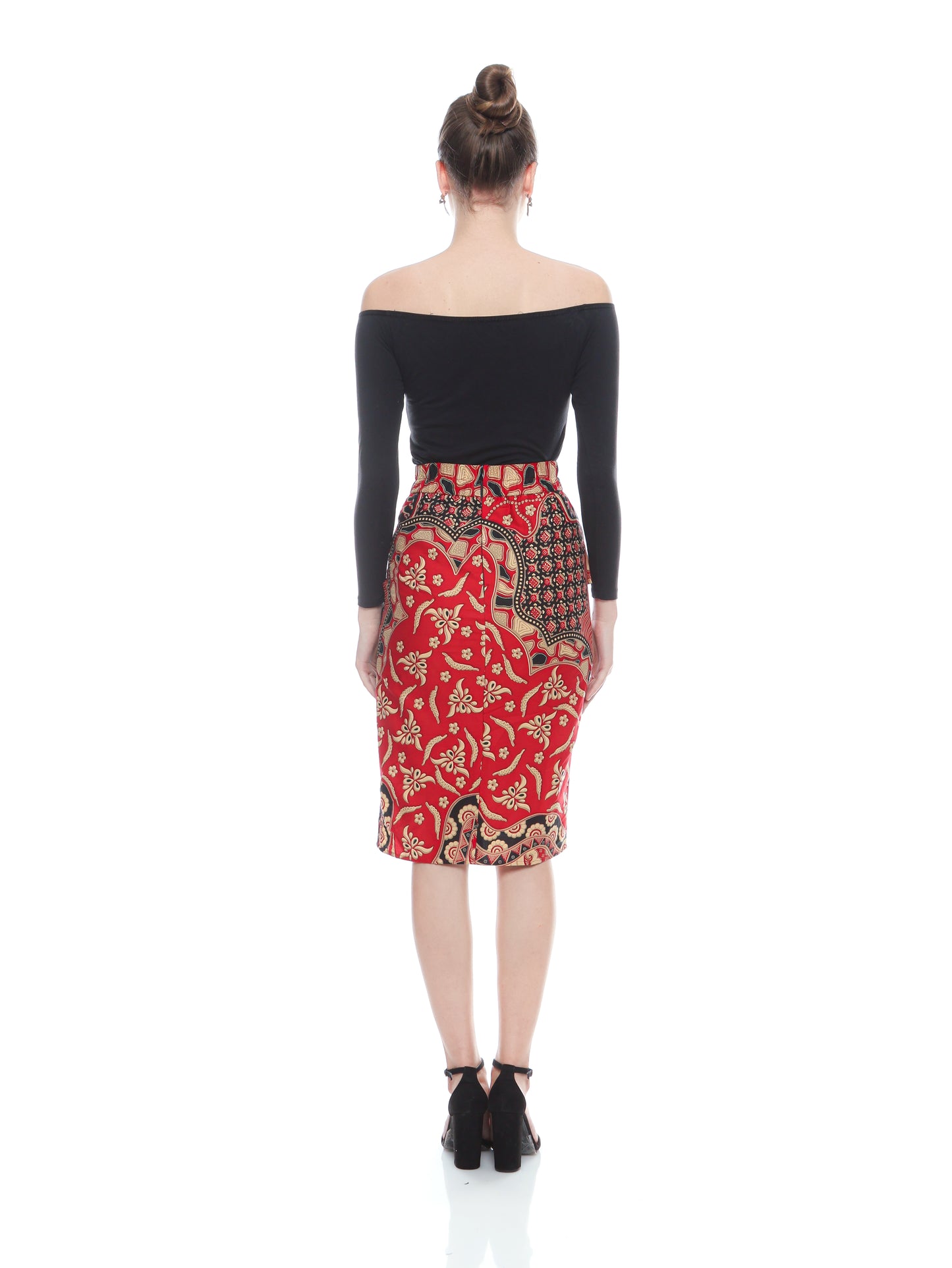 Skirt Cotton Red Black