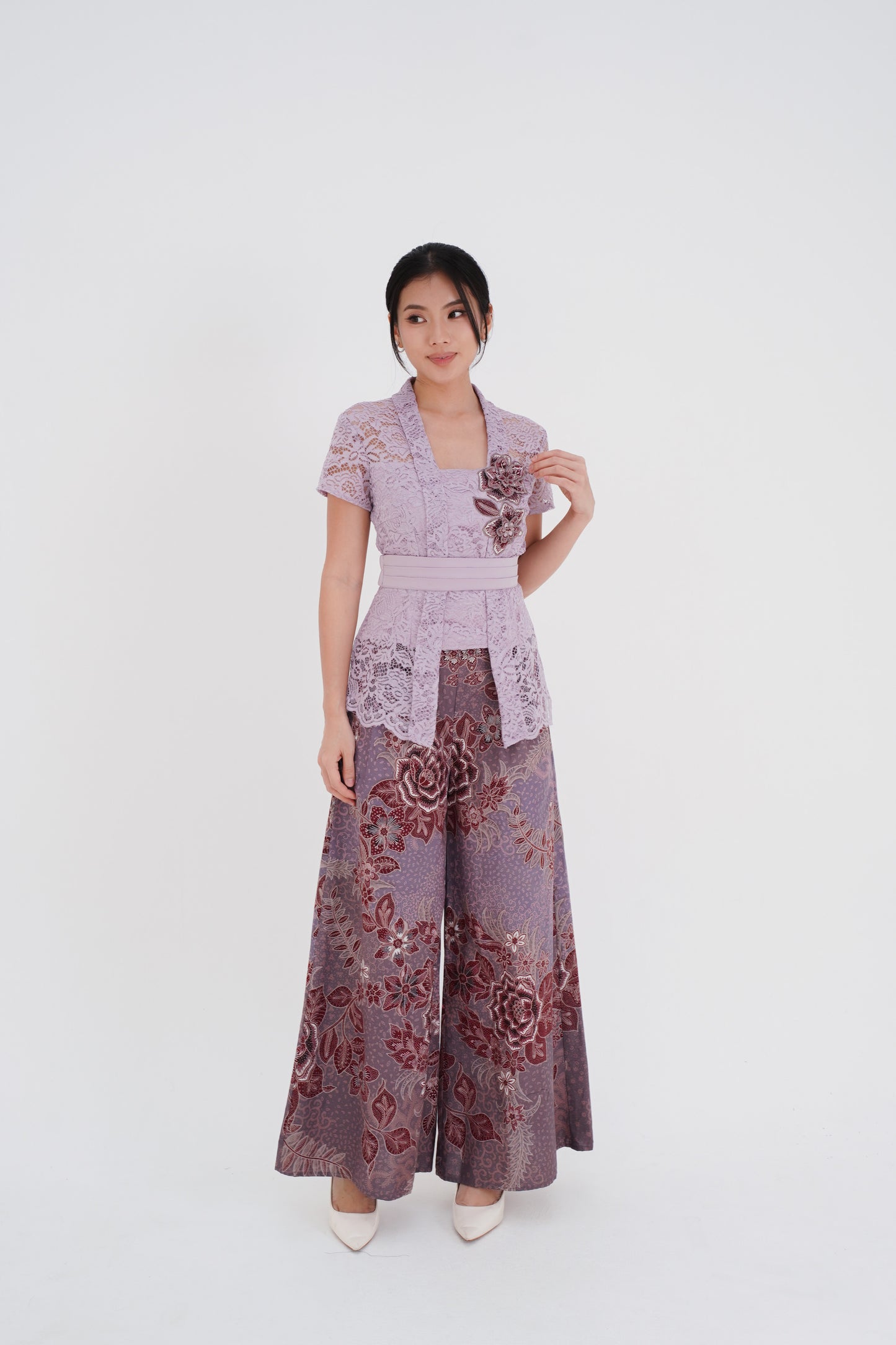 Sets Culotte Kutu Baru Lace Purple