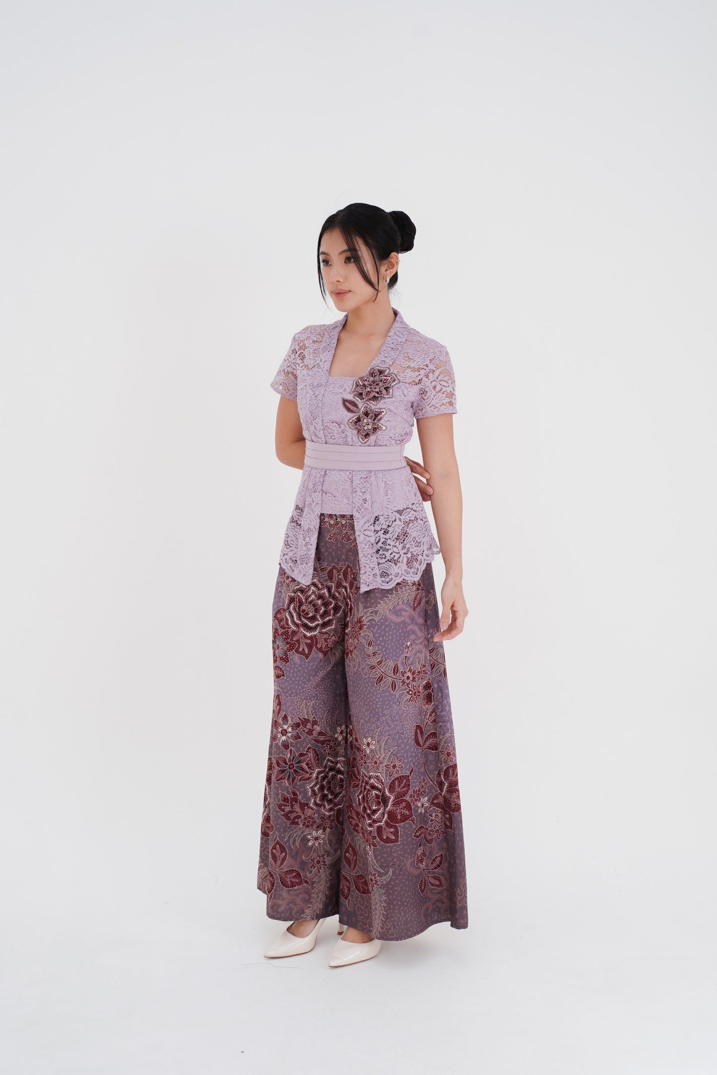 Sets Culotte Kutu Baru Lace Purple