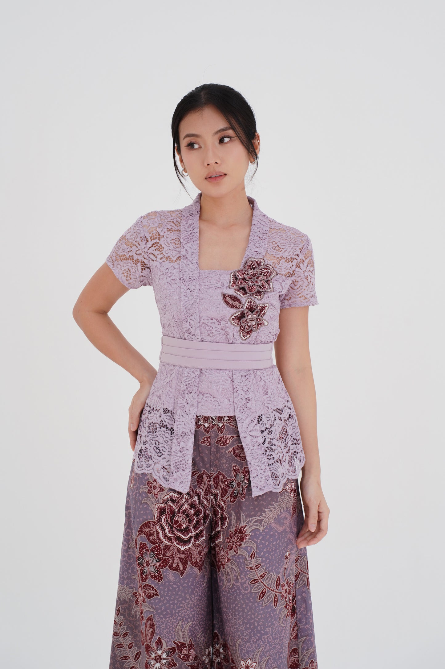 Sets Culotte Kutu Baru Lace Purple
