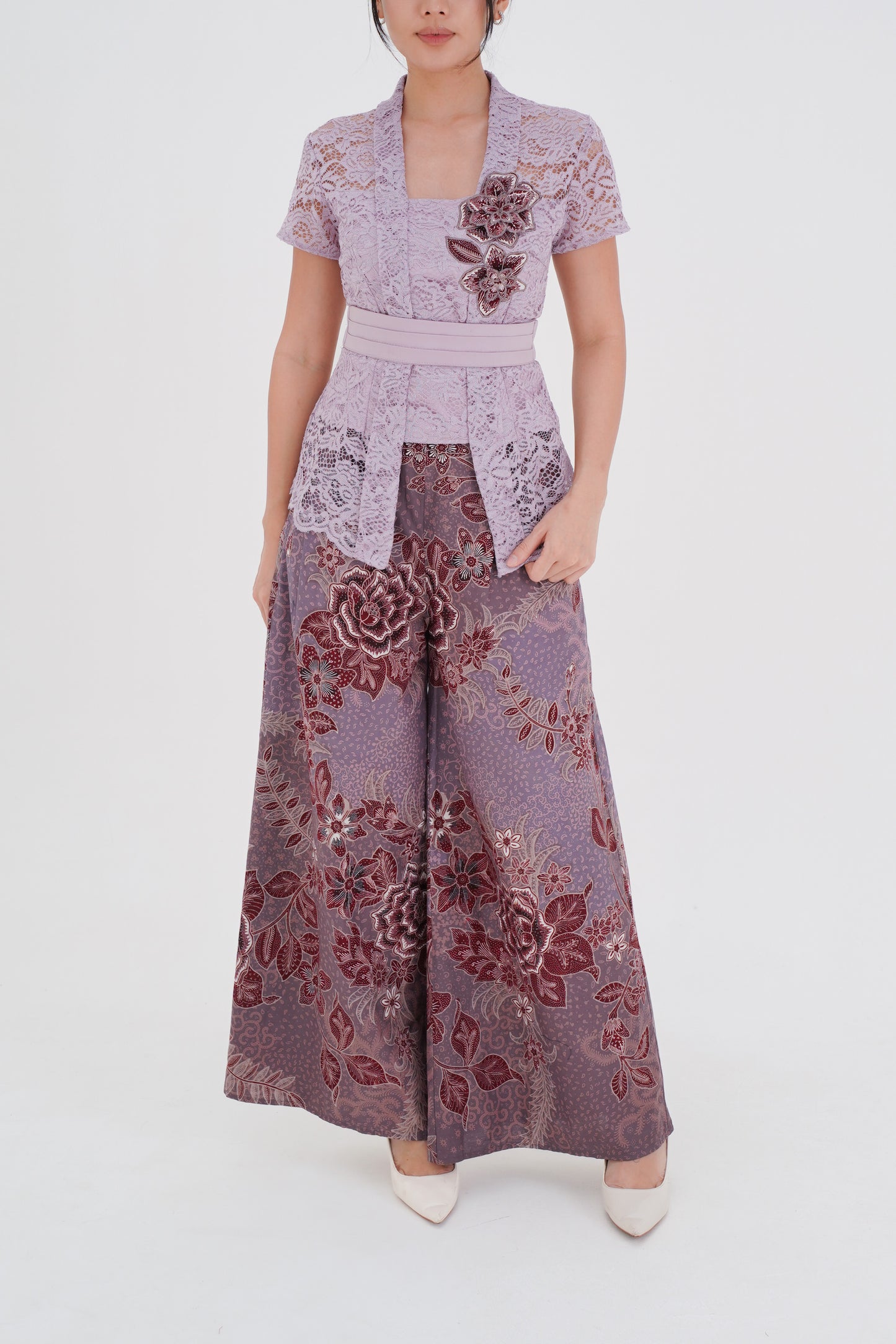Sets Culotte Kutu Baru Lace Purple