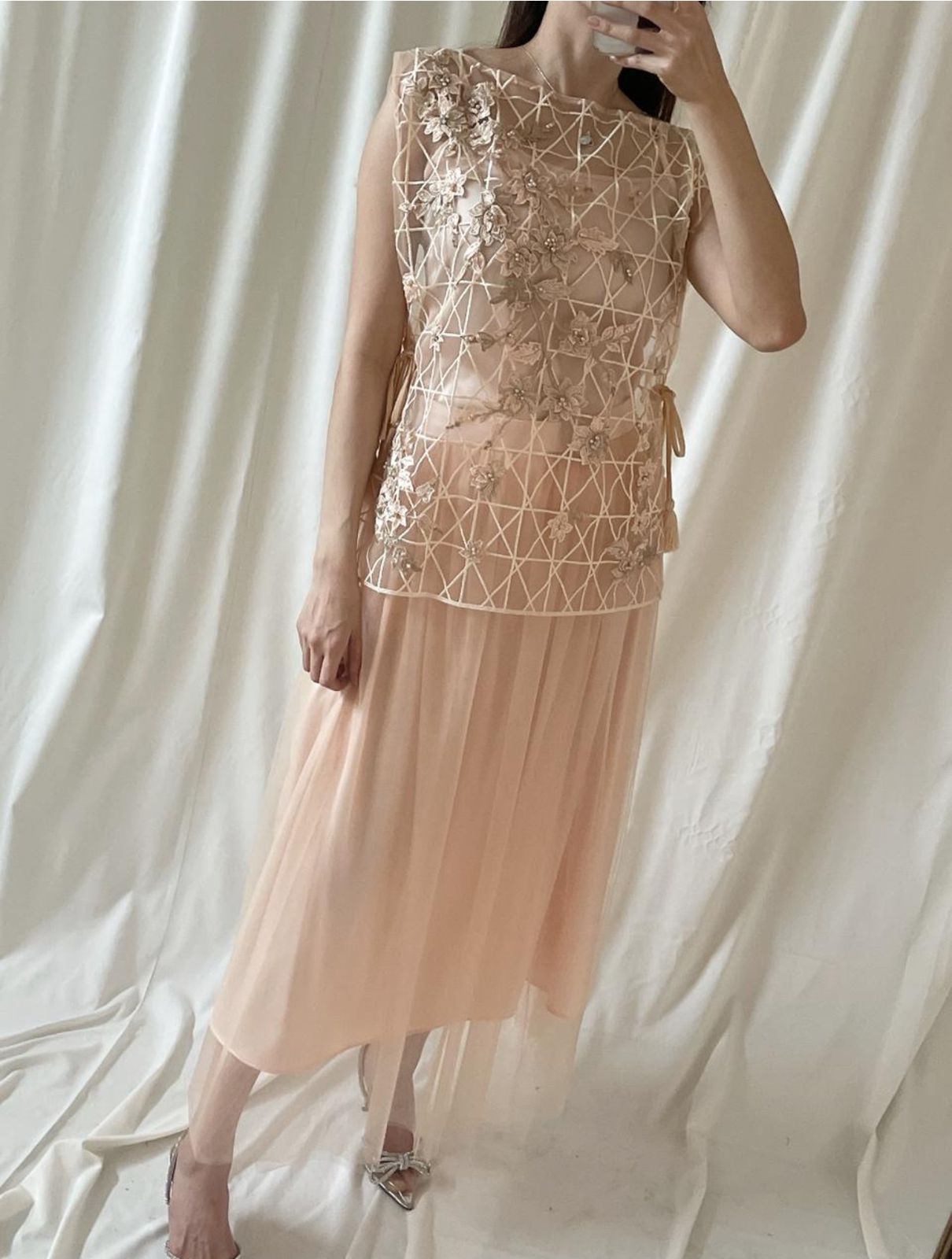Dress 1 set  Lace Fellicia Peach