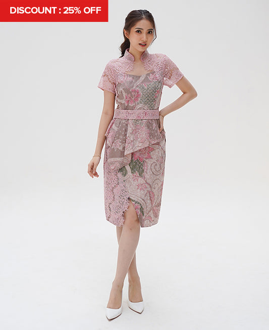 Dress CNY Cheongsam Pink Diao Chan