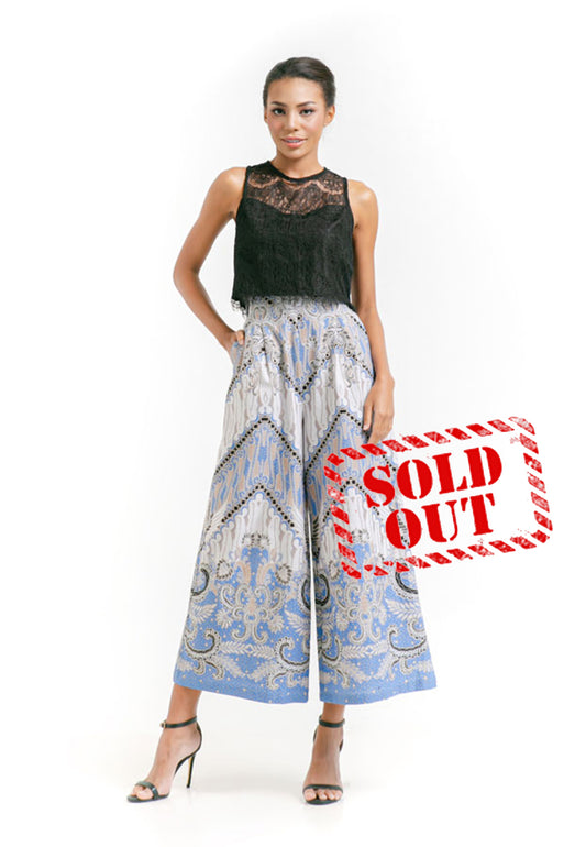 Bottom Blue White Batik Long Pants