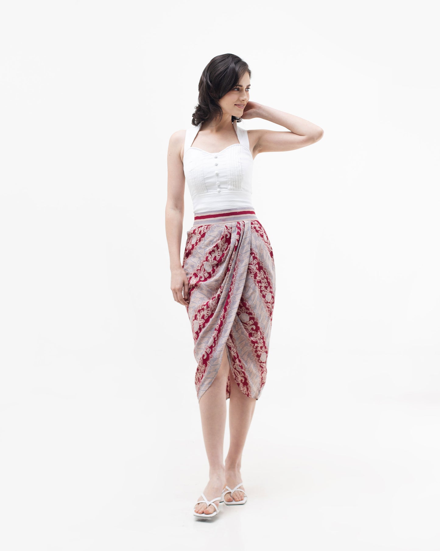 Bottom Paris Lereng Batik Maroon Skirt