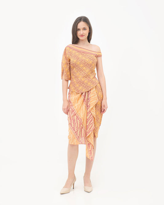 Set Paris Yellow Batik Top and Skirt