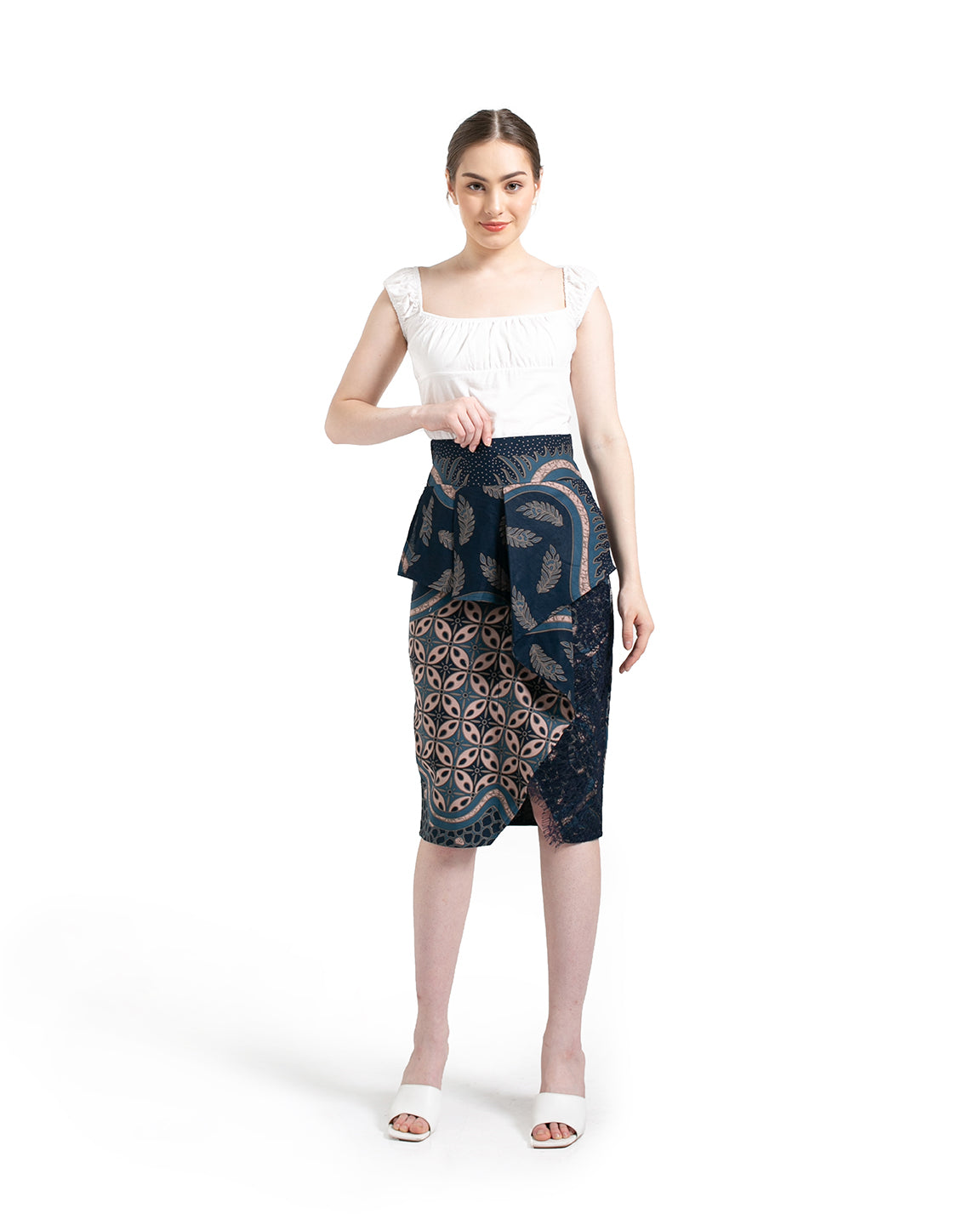 Bottom Royal Blue Candrawati Skirt