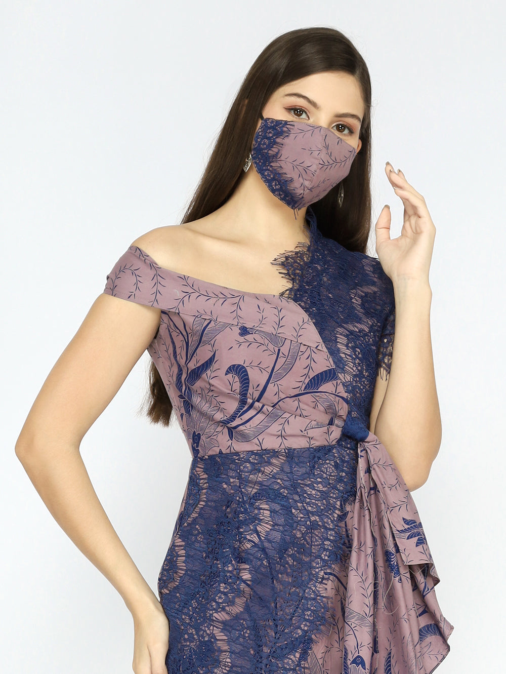 Dress Asymmetrical Sleeve Batik