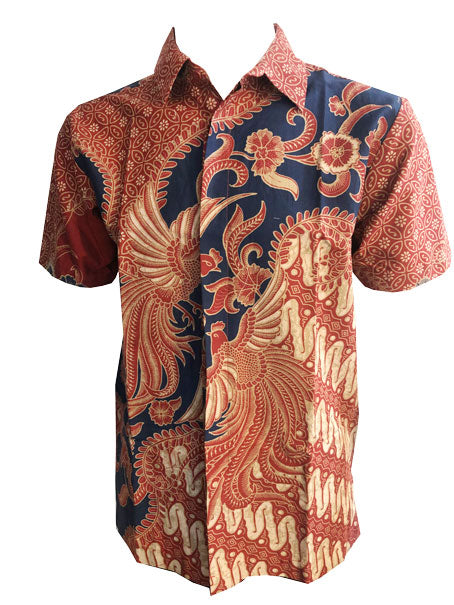 Men Terracotta Batik Shirt