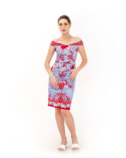 Dress Sabrina Red Batik