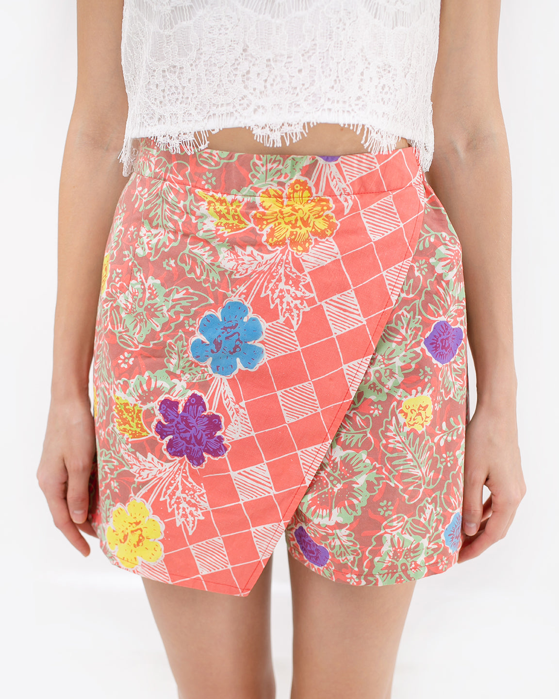 Bottom  Kawung Orange Skort