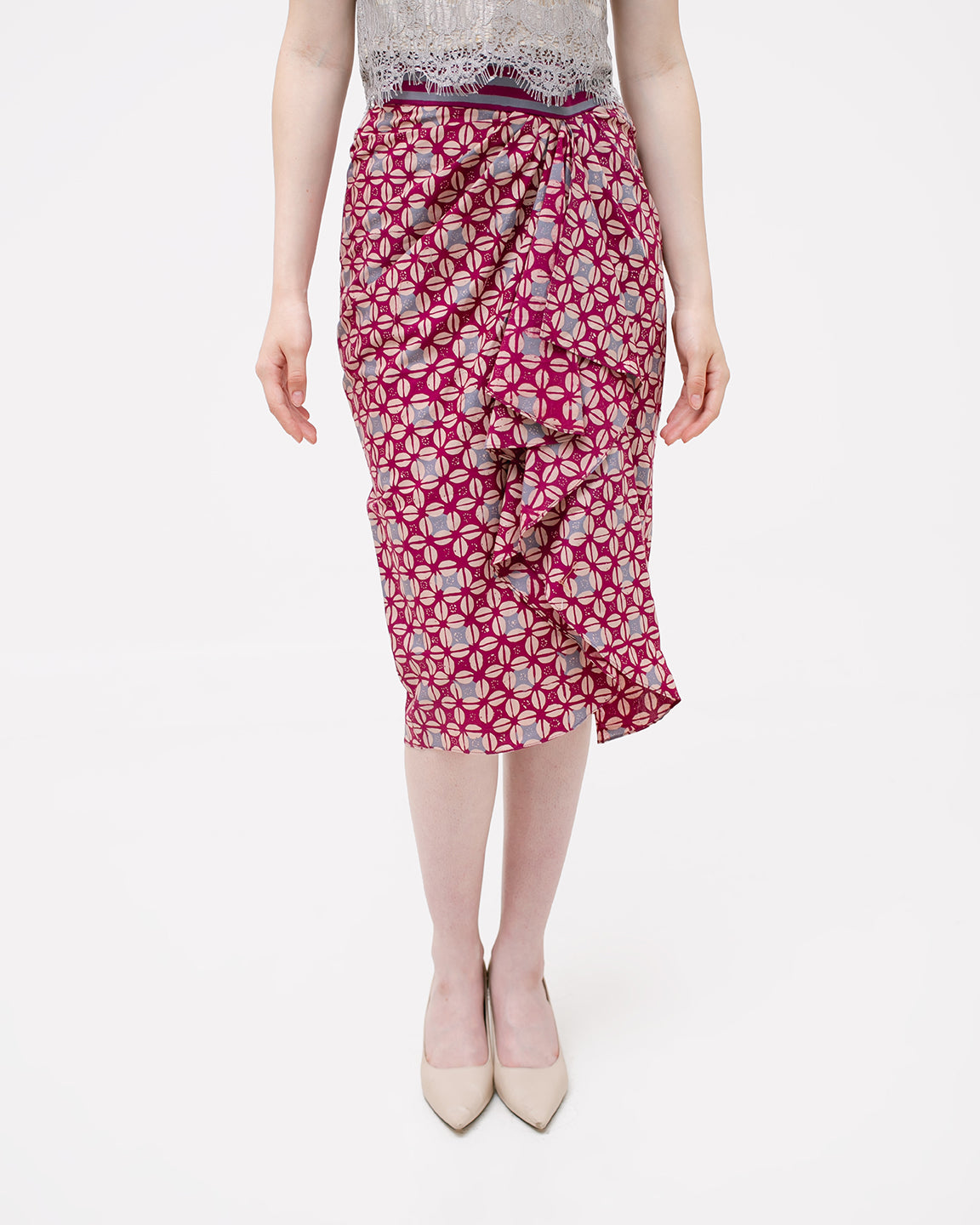 Dove Grey Maroon Bottom