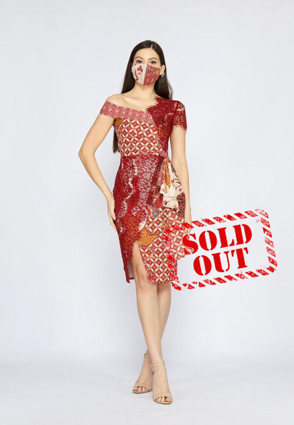 Dress Asymmetric Lace Batik